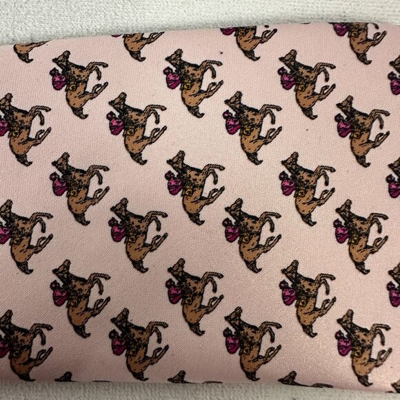 Beauxtied Pink Silk Horse Pattern Tie 100% Handmade Imported Silk - Picture 2 of 5